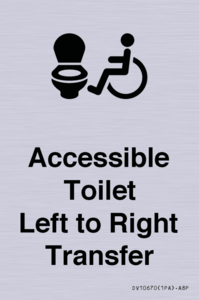 Accessible Toilet with Left to Right Transfer